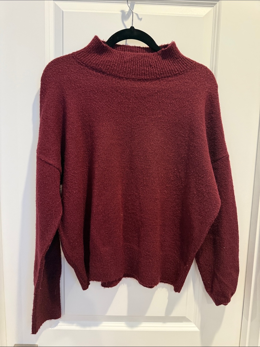 Sophie Rue Wine Mock Neck Sweater